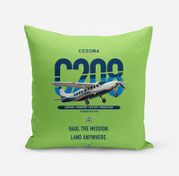 Thumbnail for Cessna 208 Caravan design on light green pillow