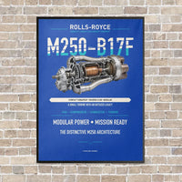 Thumbnail for M250-B17F vertical canvas print - framed - blue background