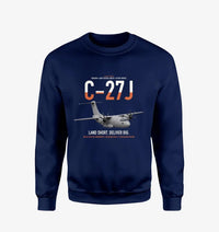 Thumbnail for C-27J Spartan design on navy blue sweatshirt