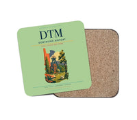 Thumbnail for Dortmund Airport (DTM) design on light green 1 piece coaster