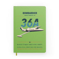 Thumbnail for Bombardier Learjet 36A design on light green notebook
