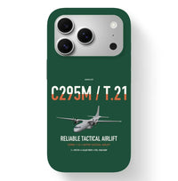 Thumbnail for Airbus C295M T.21 design on dark green magsafe iphone case, for iPhone 17 Pro