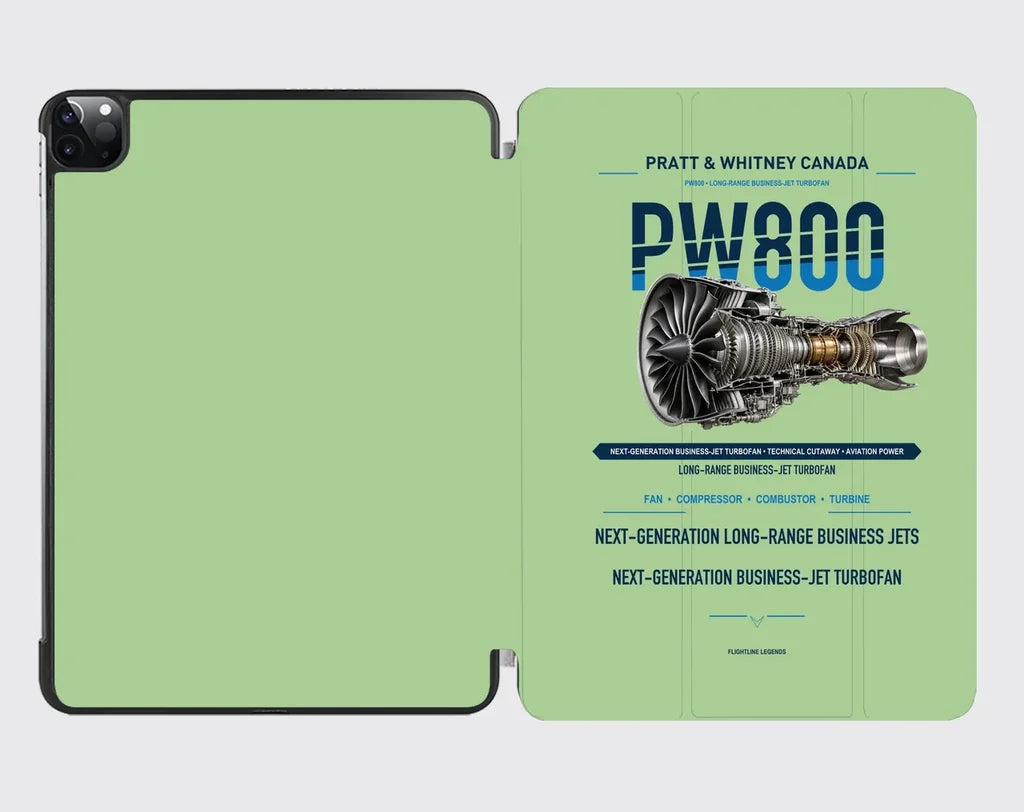 PW800 design on light green ipad tablet case