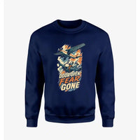 Thumbnail for Door Open Fear Gone design on navy blue sweatshirt