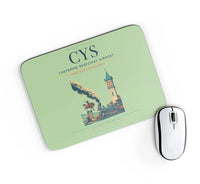 Thumbnail for Cheyenne Regional Airport (CYS) design on light green rectangle mouse pad
