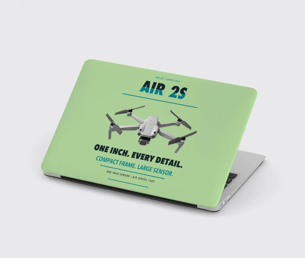 DJI Air 2S design on light green MacBook case