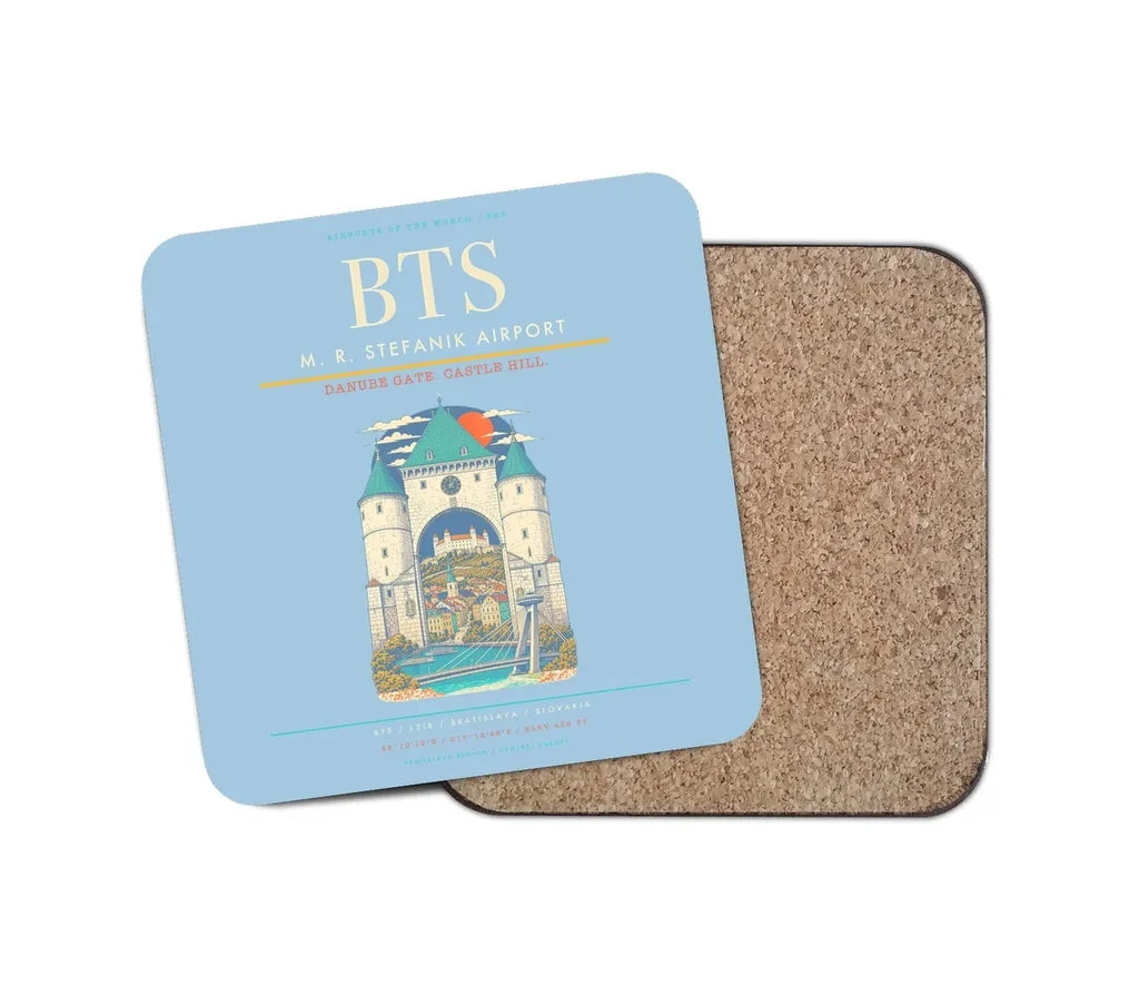 M. R. Stefanik Airport BTS Coaster 1-Piece - Light Blue
