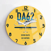 Thumbnail for Diamond DA62 design on yellow no frame wall clock