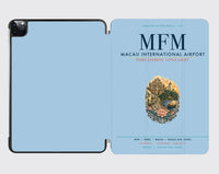 Thumbnail for Macau International Airport (MFM) design on light blue ipad tablet case