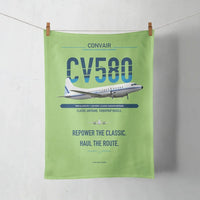 Thumbnail for Convair 580 design on light green towel