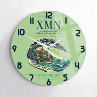 Thumbnail for Xiamen Gaoqi International Airport (XMN) design on light green no frame wall clock