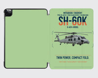 Thumbnail for Mitsubishi Sikorsky SH-60K design on light green ipad tablet case