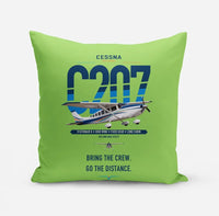 Thumbnail for Cessna T207A Stationair 8 design on light green pillow