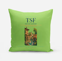 Thumbnail for Treviso Airport (TSF) design on light green pillow