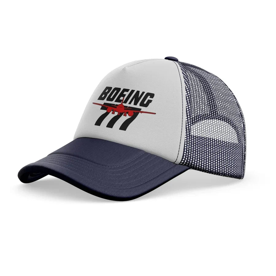 Amazing Boeing 777 trucker cap - dark blue