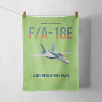 Thumbnail for F-A-18E Super Hornet design on light green towel