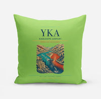 Thumbnail for Kamloops Airport (YKA) design on light green pillow