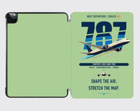 Thumbnail for Boeing 787-9 Dreamliner design on light green ipad tablet case