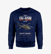 Thumbnail for Sikorsky UH-60M Black Hawk design on navy blue sweatshirt
