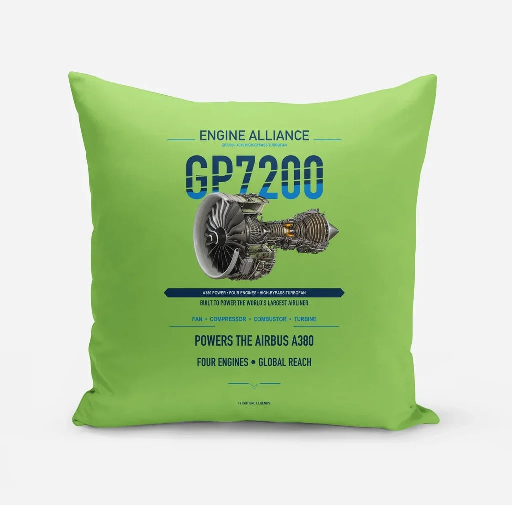 GP7200 design on light green pillow