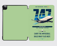 Thumbnail for Boeing 747-400 Dreamlifter design on light green ipad tablet case