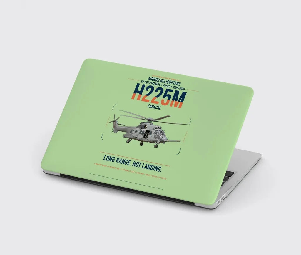 Airbus Helicopters H225M Caracal design on light green MacBook case