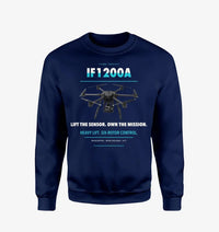 Thumbnail for Inspired Flight IF1200A design on navy blue sweatshirt