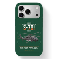 Thumbnail for Sikorsky S-70i FIREHAWK design on dark green magsafe iphone case, for iPhone 17 Pro