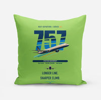 Thumbnail for Boeing 757-300 design on light green pillow