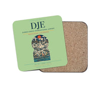 Thumbnail for Djerba-Zarzis International Airport (DJE) design on light green 1 piece coaster