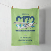 Thumbnail for Cessna 172 Skyhawk design on light green towel