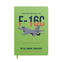 Thumbnail for F-16C Fighting Falcon See All Around Turn Inside design on light green notebook