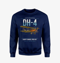 Thumbnail for Airco DH-4 Liberty Plane design on navy blue sweatshirt
