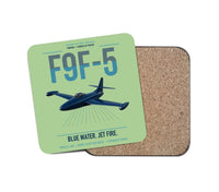 Thumbnail for F9F-5 Panther design on light green 1 piece coaster