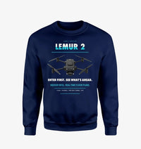 Thumbnail for BRINC LEMUR 2 design on navy blue sweatshirt