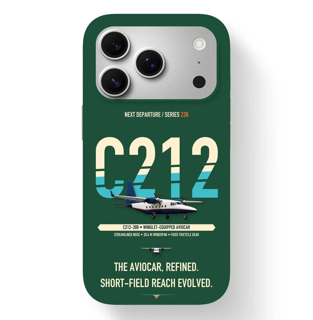 CASA C-212-300 Aviocar Case design on dark green iphone case