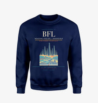 Thumbnail for Meadows Field (BFL) design on navy blue sweatshirt
