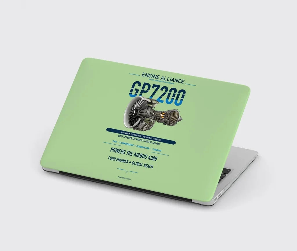 GP7200 design on light green MacBook case