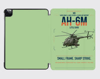 Thumbnail for MD AH-6M Little Bird design on light green ipad tablet case