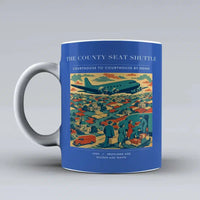 Thumbnail for VINTAGE G4388 - The County Seat Shuttle - Ceramic Mug design on blue
