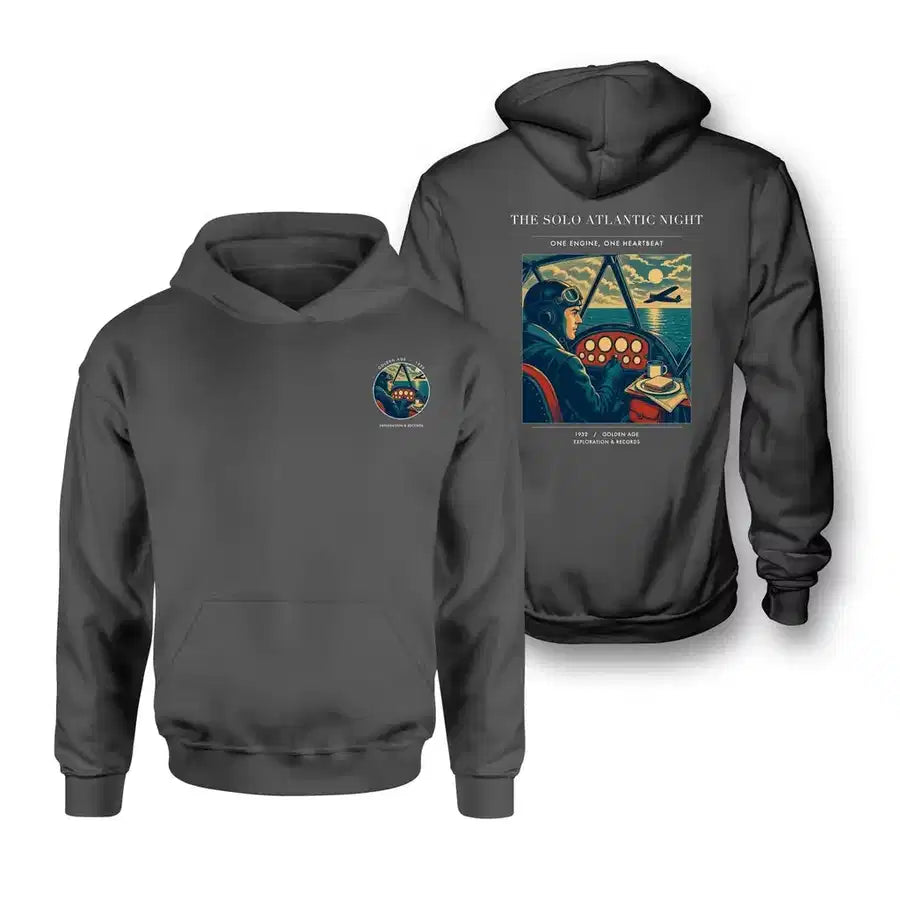 VINTAGE G4294 - The Solo Atlantic Night - Double-Side Hoodie design on darkgray double side