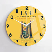 Thumbnail for Luxor International Airport (LXR) design on yellow no frame wall clock