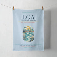 Thumbnail for New York LaGuardia Airport (LGA) design on light blue towel