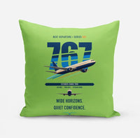 Thumbnail for Boeing 767-300ER design on light green pillow