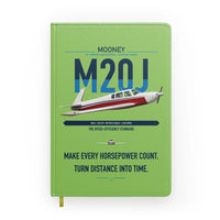 Thumbnail for Mooney M20J 201 design on light green notebook