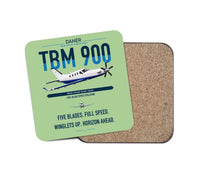 Thumbnail for Daher TBM 900 design on light green 1 piece coaster