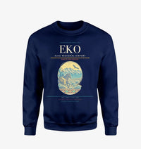 Thumbnail for Elko Regional Airport (EKO) design on navy blue sweatshirt