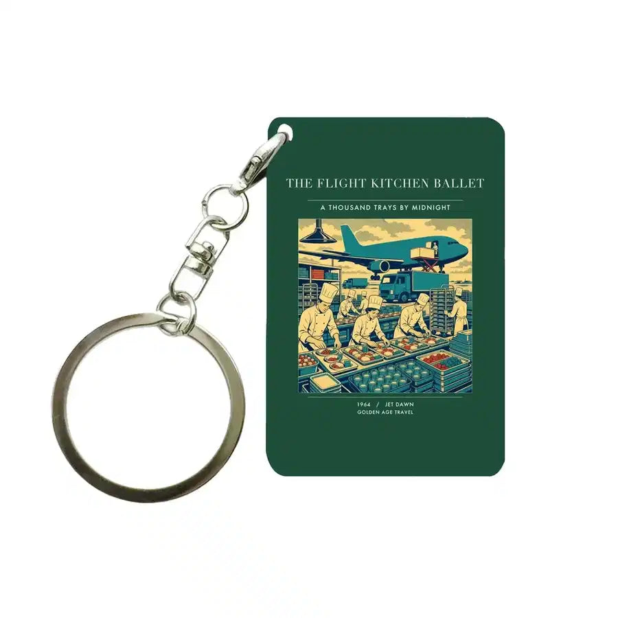 VINTAGE G4374 - The Flight Kitchen Ballet - Designed Key Chain design on darkgreen