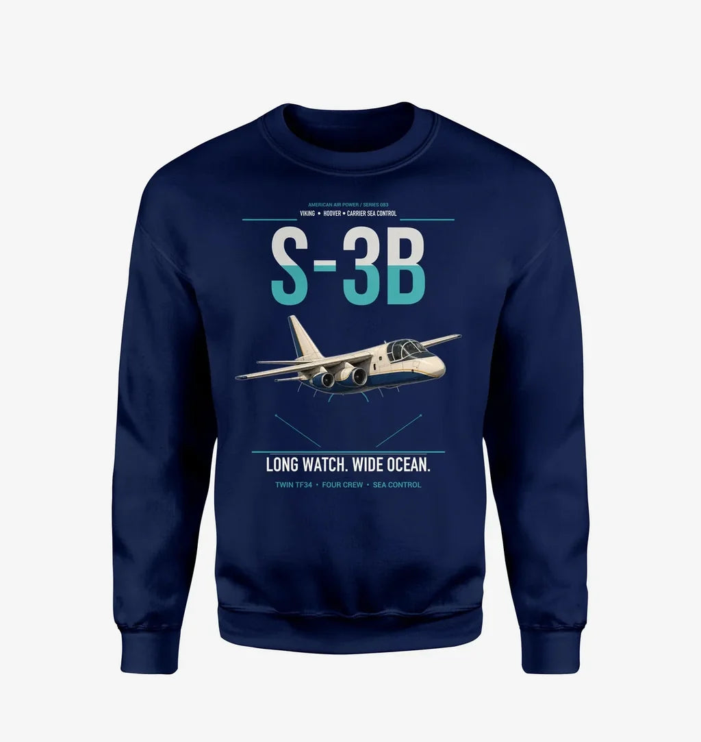 S-3B Viking design on navy blue sweatshirt