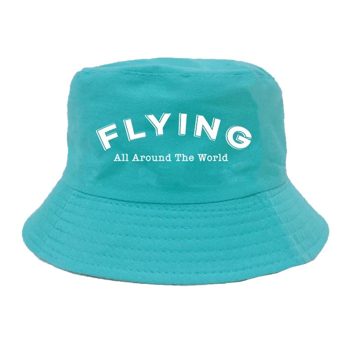 Flying All Around The World summer hat - green